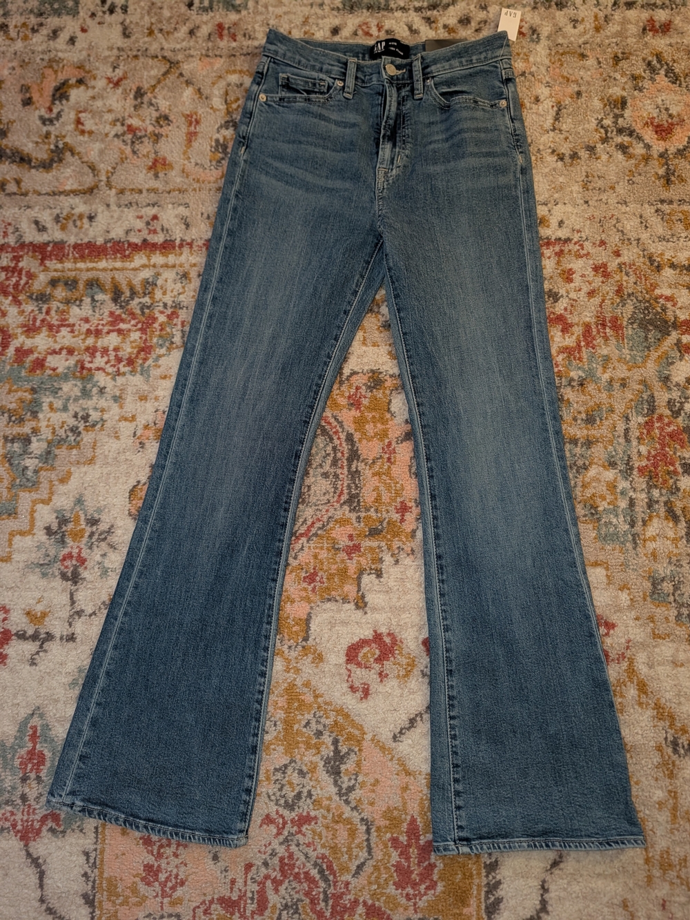 GAP Women's 4 Medium Blue Flare Jeans NWT 70s 90s Casual Denim